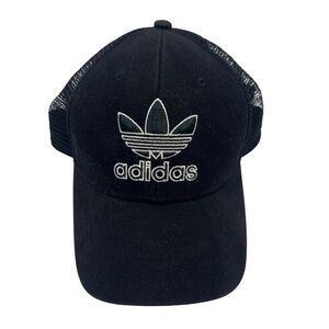 Adidas Originals Trefoil Trucker Hat | Black Mesh Snapback Cap | Unisex